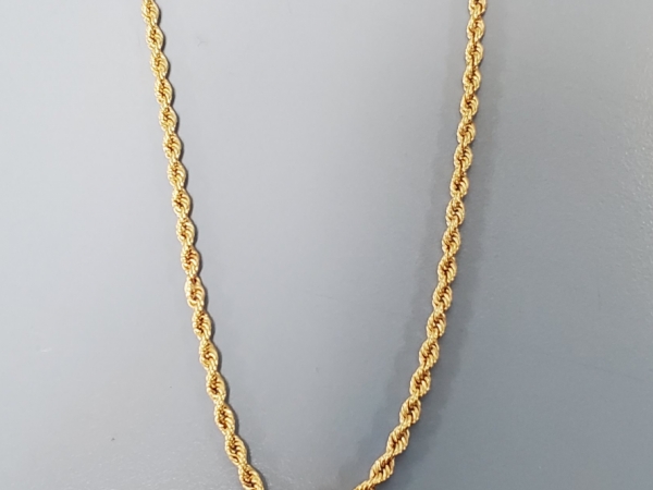 14k Gold Solid Rope Chain by Previously Enjoyed (Estate Jewelry)